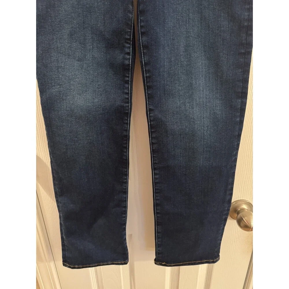 Good American Good Legs Straight Pull-On High Rise Jeans Sz 3 Indigo Wash 27.5" - Picture 10 of 12